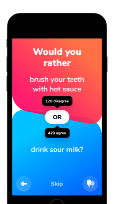 Screenshot Da li bi radije? app