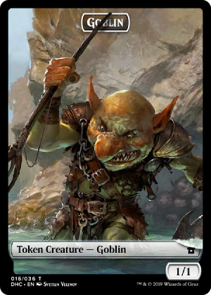 Magic The Gathering: Custom Goblin 1/1 Full Art Token Card