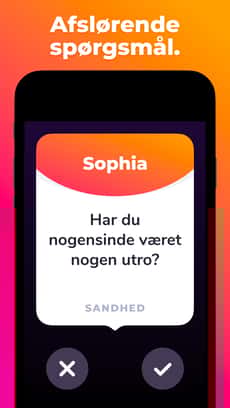 Screenshot Sandhed eller konsekvens app