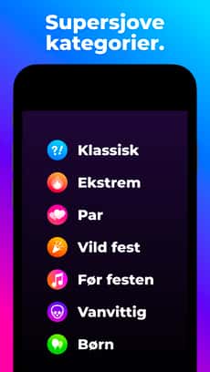 Screenshot Sandhed eller konsekvens app