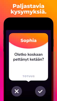 Screenshot Totuus vai tehtävä app