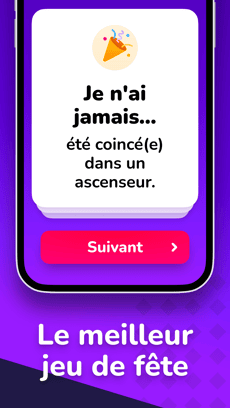 Screenshot Je n'ai jamais app