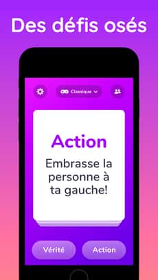 Screenshot Action ou vérité extrême app