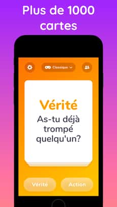 Screenshot Action ou vérité extrême app