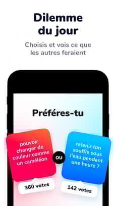 Screenshot Tu préfères ? app