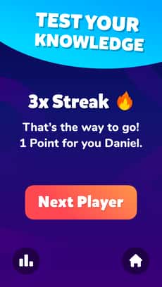 Screenshot Party Trivia app