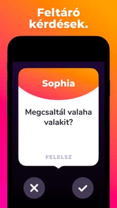 Screenshot Felelsz vagy mersz app