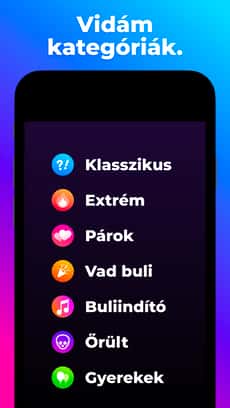 Screenshot Felelsz vagy mersz app