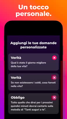 Screenshot Obbligo o verità app