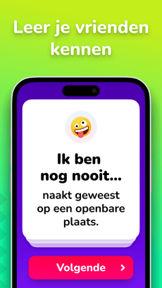 Screenshot Ik heb nog nooit app