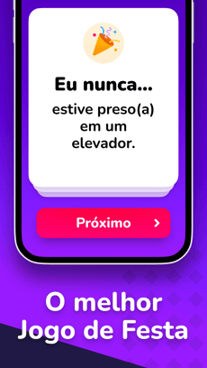Screenshot Eu nunca app