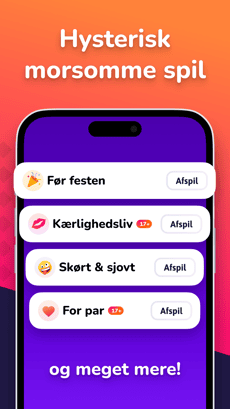 Screenshot Jeg har aldrig app