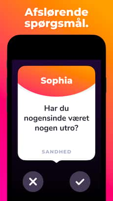 Screenshot Sandhed eller konsekvens app