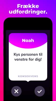 Screenshot Sandhed eller konsekvens app