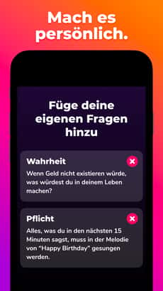 Screenshot Wahrheit oder Pflicht app