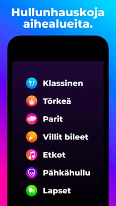 Screenshot Totuus vai tehtävä app