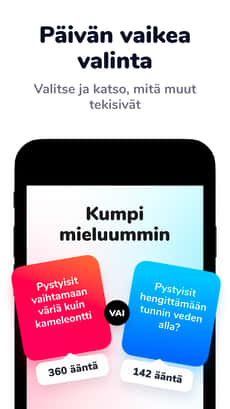 Screenshot Kumpi mieluummin? app