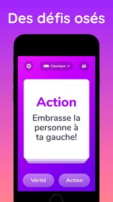 Screenshot Action ou vérité extrême app