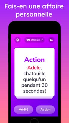 Screenshot Action ou vérité extrême app