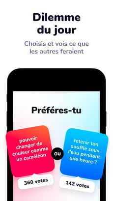 Screenshot Tu préfères ? app