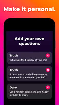 Screenshot Truth or Dare app