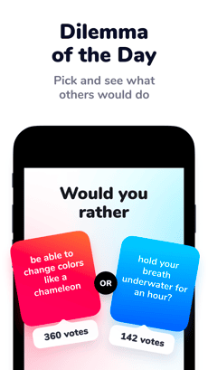 Screenshot Would you rather? app