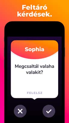 Screenshot Felelsz vagy mersz app