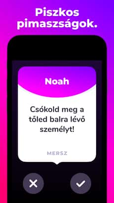 Screenshot Felelsz vagy mersz app