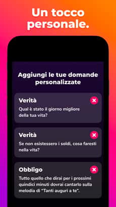 Screenshot Obbligo o verità app