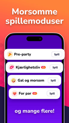 Screenshot Jeg har aldri app