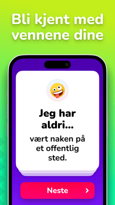 Screenshot Jeg har aldri app