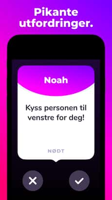 Screenshot Nødt eller sannhet app