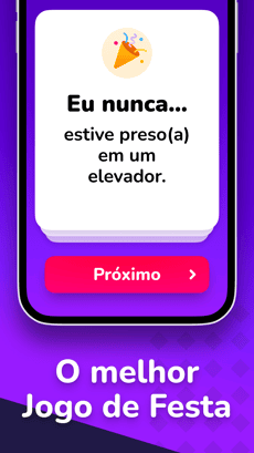 Screenshot Eu nunca app