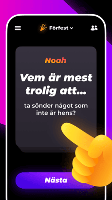 Screenshot Vem i rummet app