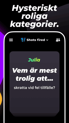 Screenshot Vem i rummet app