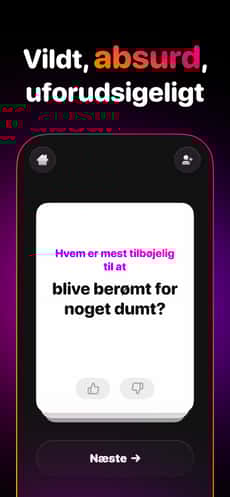 Screenshot Hvem er mest tilbøjelig til app