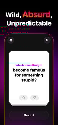 Screenshot Most Likely To app