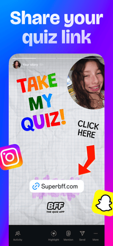 Screenshot superBFF app