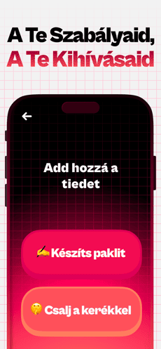 Screenshot Felelsz vagy mersz app