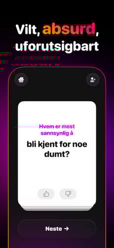 Screenshot Hvem i rommet app