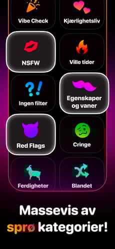 Screenshot Hvem i rommet app