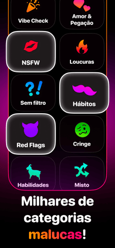 Screenshot Quem é mais provável app