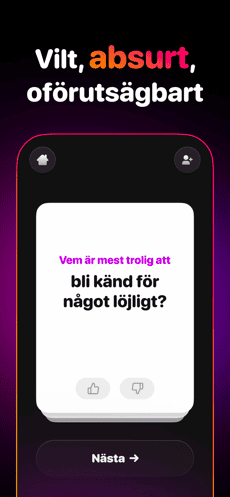 Screenshot Vem i rummet app