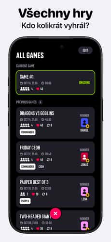 Screenshot Počítadlo životů MTG: Lotus app