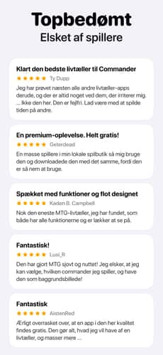 Screenshot MTG Livtæller: Lotus app