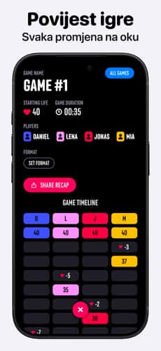 Screenshot MTG brojač života: Lotus app