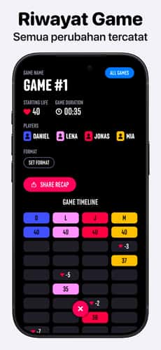 Screenshot Penghitung Life MTG: Lotus app