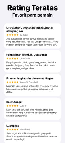 Screenshot Penghitung Life MTG: Lotus app