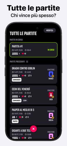 Screenshot Contatore di vita MTG: Lotus app