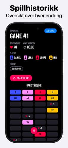 Screenshot MTG Livsteller: Lotus app
